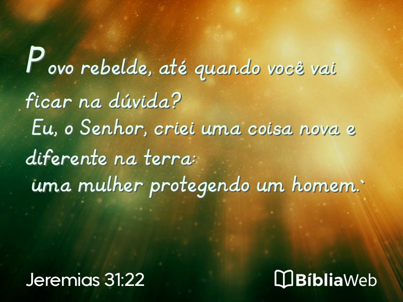 Jeremias 31:22 em imagem para compartilhar