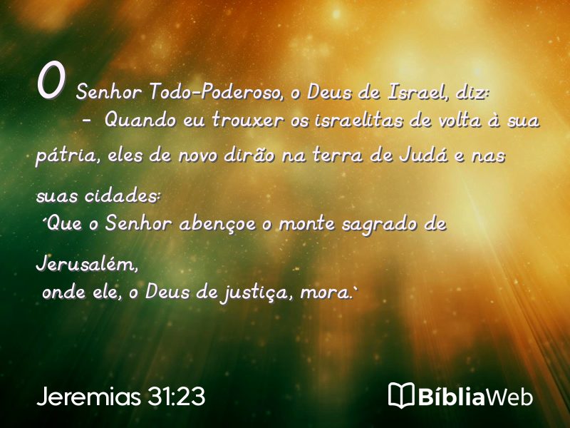 Jeremias 31:23 em imagem para compartilhar