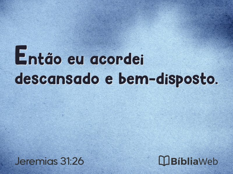 Jeremias 31:26 em imagem para compartilhar
