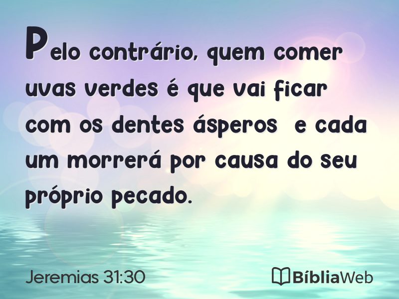 Jeremias 31:30 em imagem para compartilhar