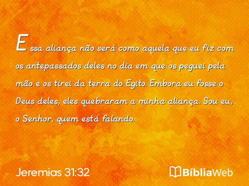 Jeremias 31:32 em imagem para compartilhar