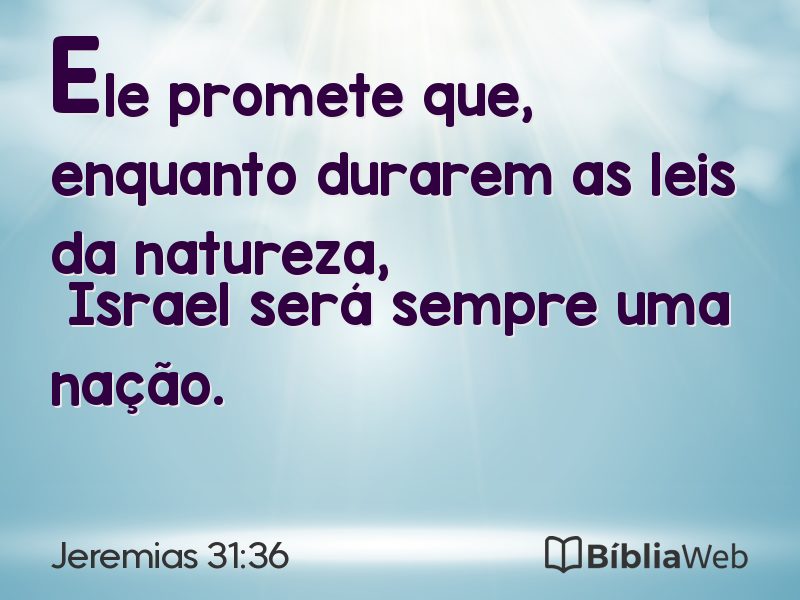 Jeremias 31:36 em imagem para compartilhar
