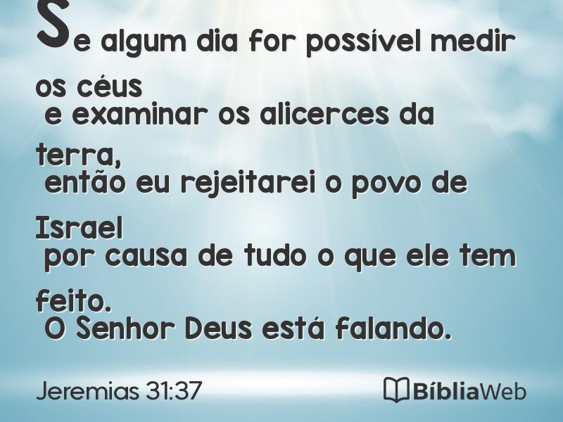 Jeremias 31:37 em imagem para compartilhar