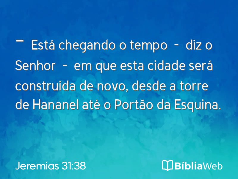Jeremias 31:38 em imagem para compartilhar