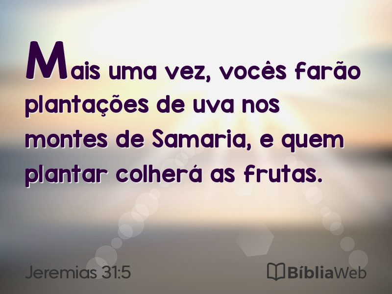 Jeremias 31:5 em imagem para compartilhar