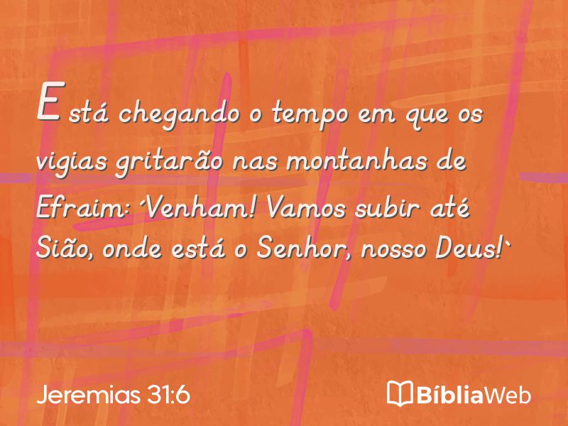 Jeremias 31:6 em imagem para compartilhar