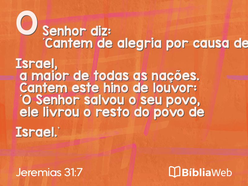 Jeremias 31:7 em imagem para compartilhar
