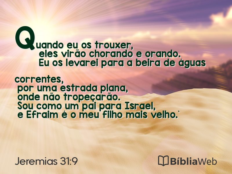 Jeremias 31:9 em imagem para compartilhar