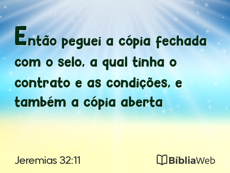Jeremias 32:11 em imagem para compartilhar