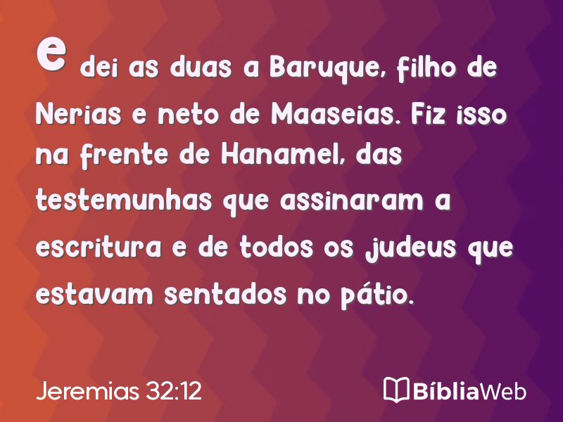 Jeremias 32:12 em imagem para compartilhar