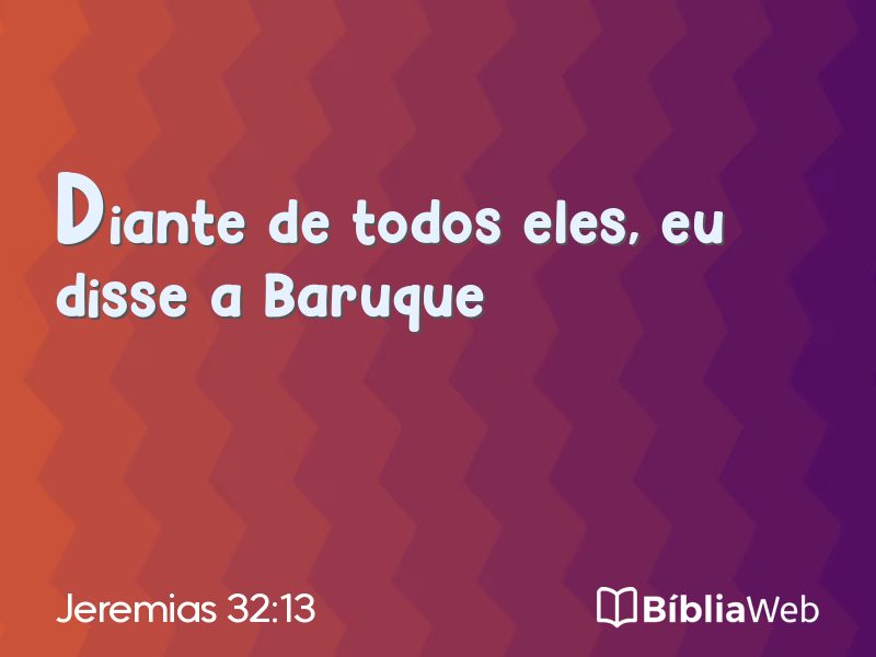 Jeremias 32:13 em imagem para compartilhar