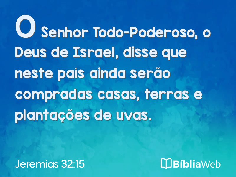 Jeremias 32:15 em imagem para compartilhar