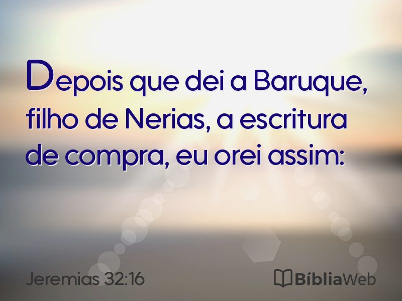 Jeremias 32:16 em imagem para compartilhar