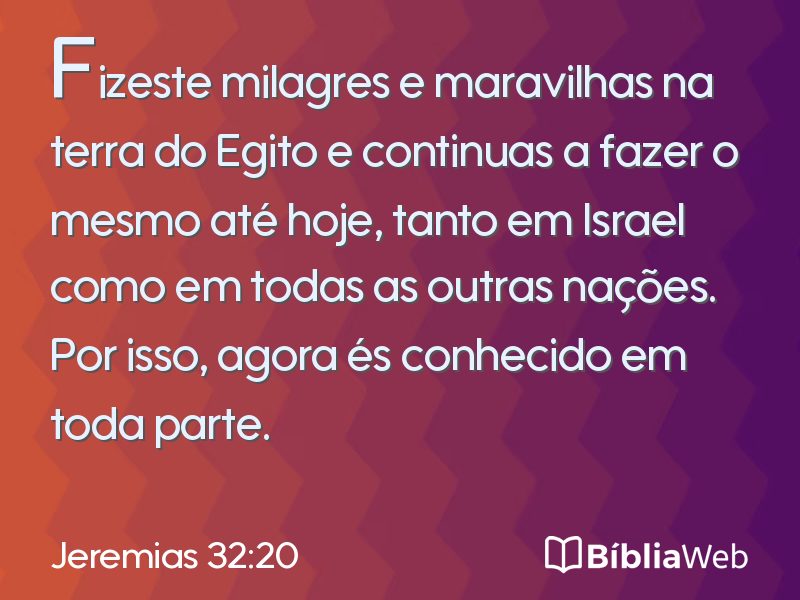 Jeremias 32:20 em imagem para compartilhar