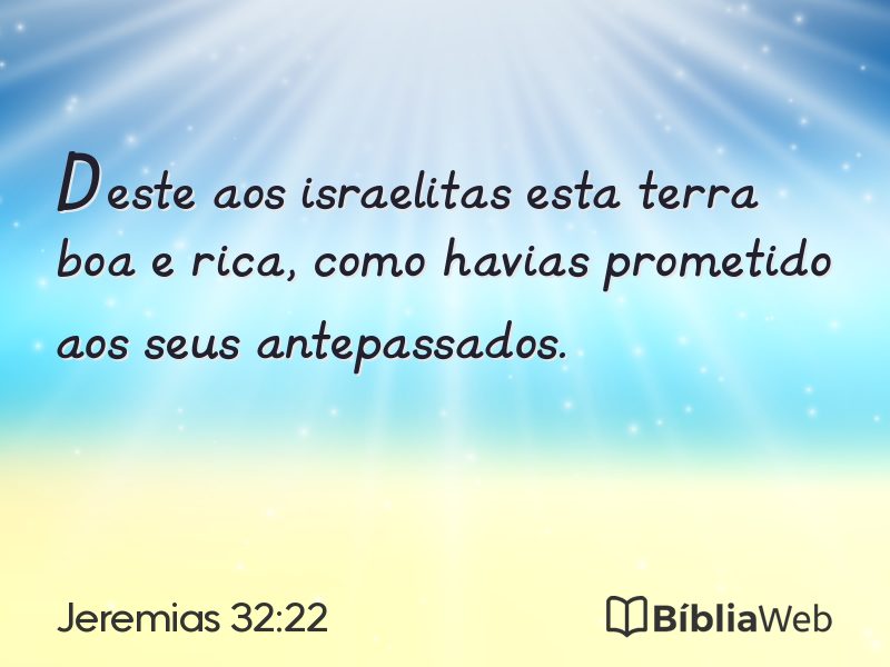 Jeremias 32:22 em imagem para compartilhar