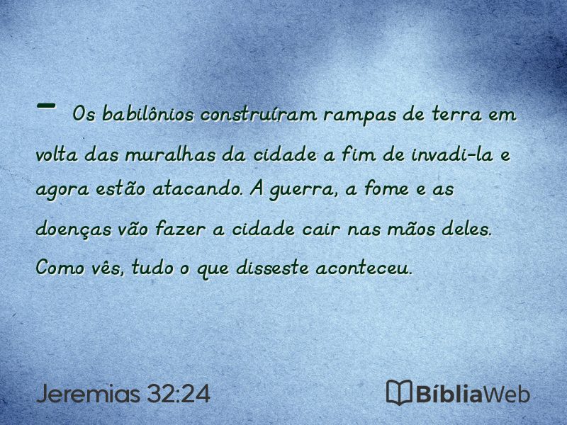 Jeremias 32:24 em imagem para compartilhar