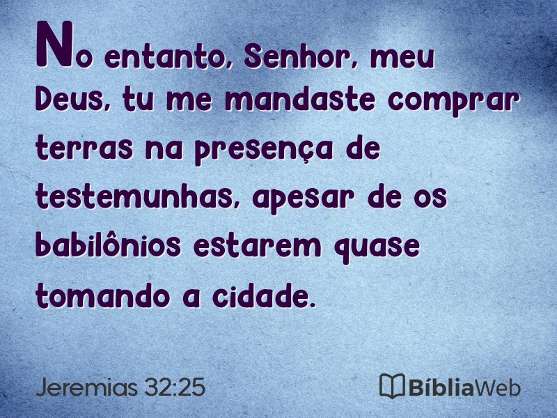 Jeremias 32:25 em imagem para compartilhar