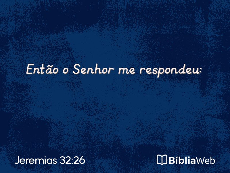 Jeremias 32:26 em imagem para compartilhar