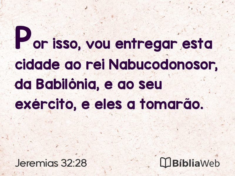 Jeremias 32:28 em imagem para compartilhar