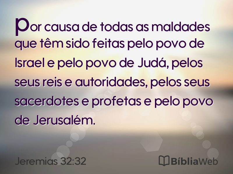 Jeremias 32:32 em imagem para compartilhar