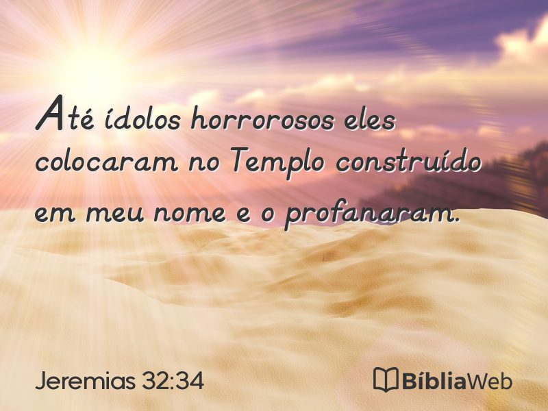 Jeremias 32:34 em imagem para compartilhar