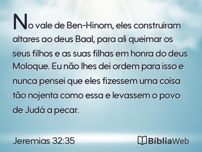 Jeremias 32:35 em imagem para compartilhar