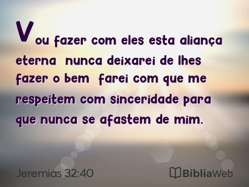 Jeremias 32:40 em imagem para compartilhar
