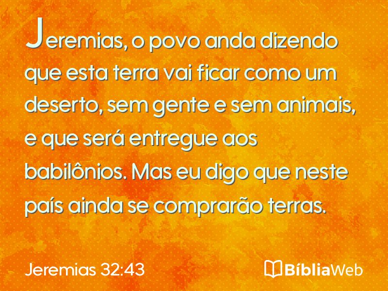 Jeremias 32:43 em imagem para compartilhar