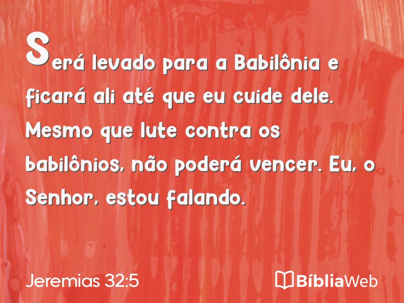 Jeremias 32:5 em imagem para compartilhar
