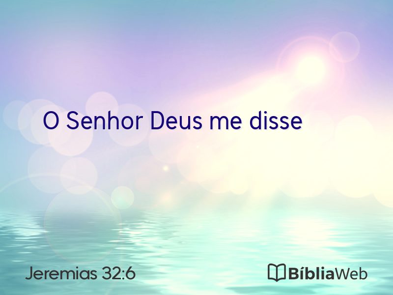 Jeremias 32:6 em imagem para compartilhar
