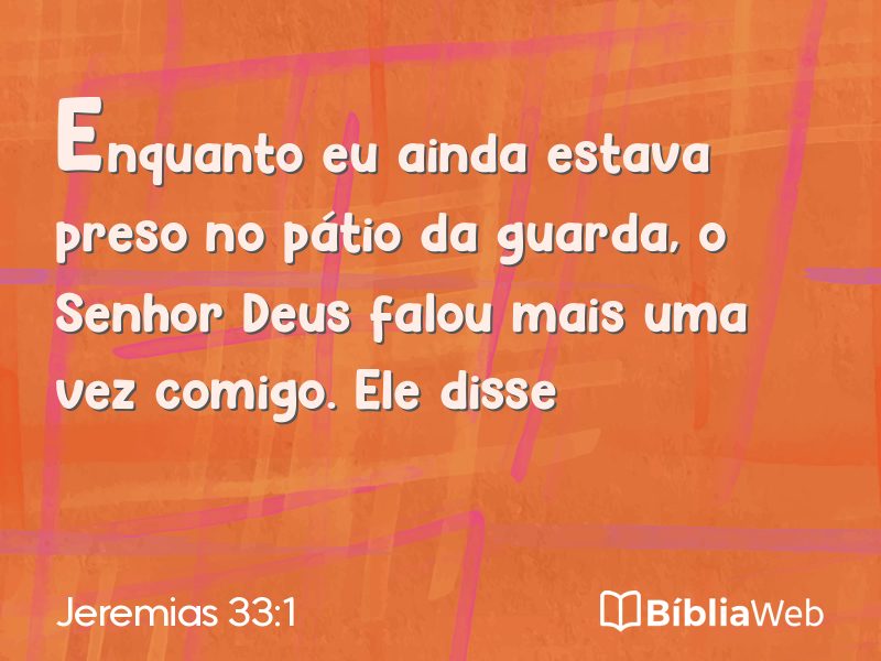 Jeremias 33:1 em imagem para compartilhar