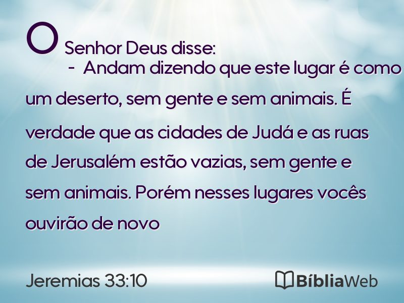 Jeremias 33:10 em imagem para compartilhar