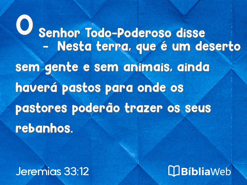 Jeremias 33:12 em imagem para compartilhar