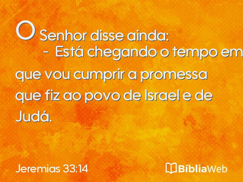 Jeremias 33:14 em imagem para compartilhar