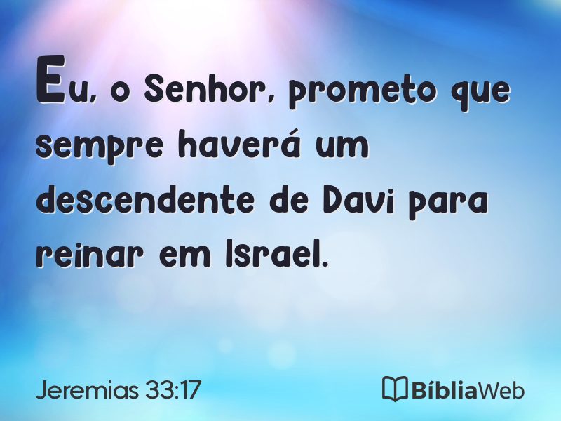 Jeremias 33:17 em imagem para compartilhar