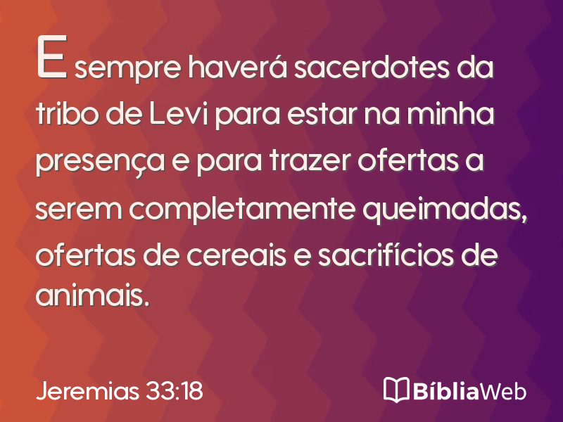 Jeremias 33:18 em imagem para compartilhar