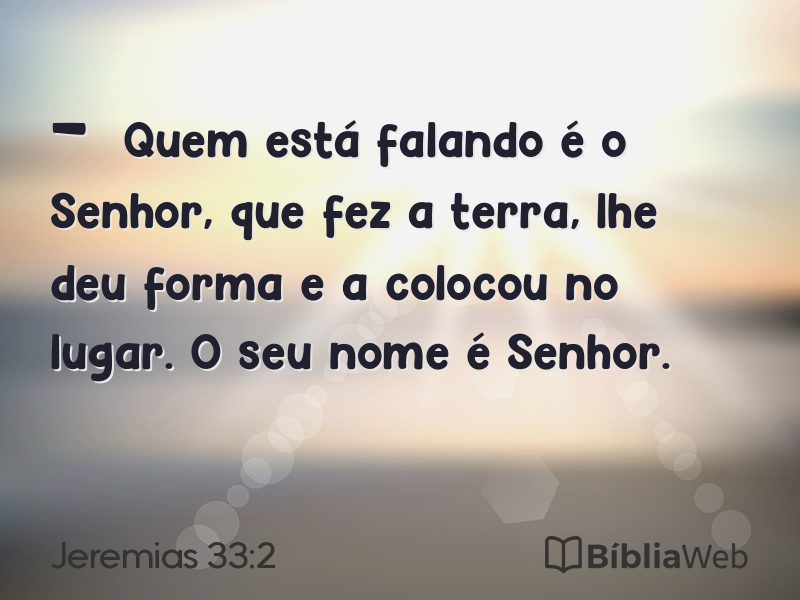 Jeremias 33:2 em imagem para compartilhar