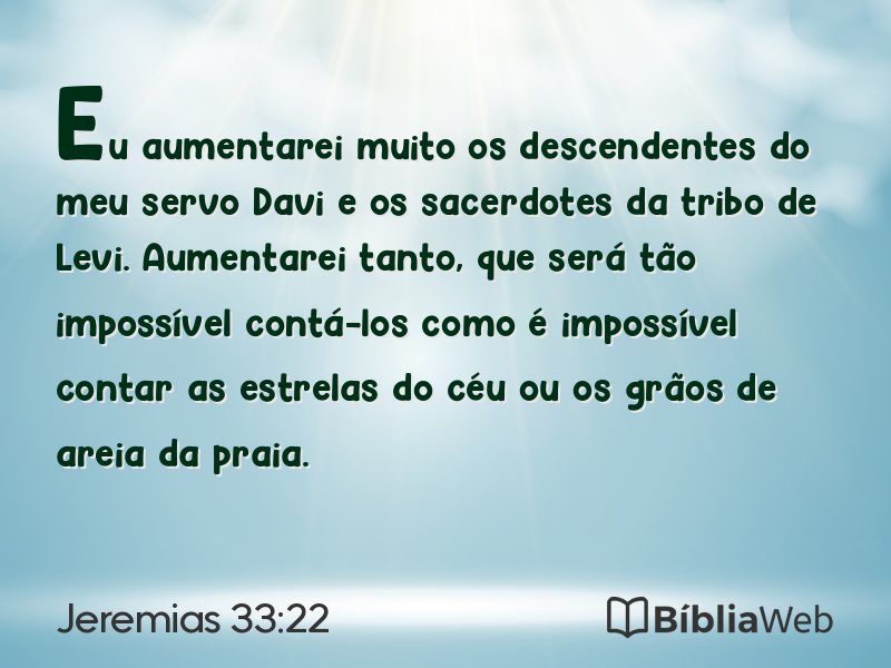 Jeremias 33:22 em imagem para compartilhar