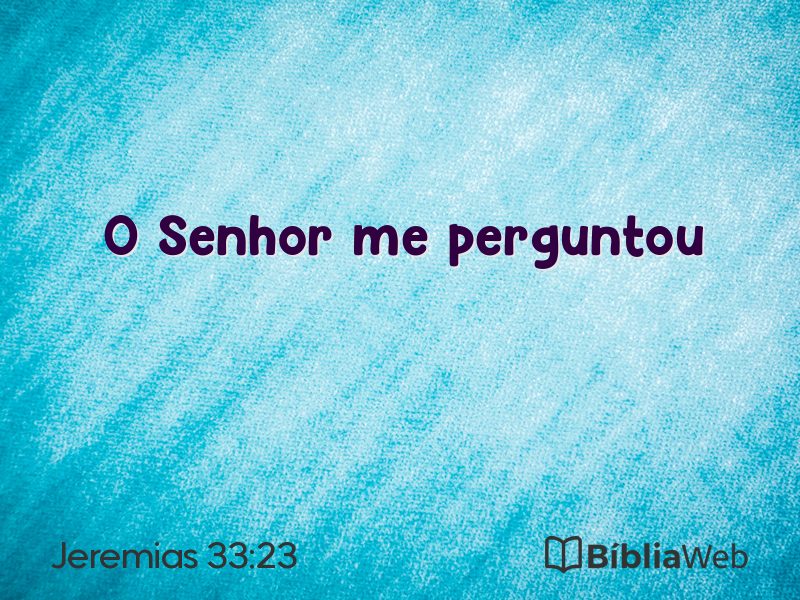 Jeremias 33:23 em imagem para compartilhar