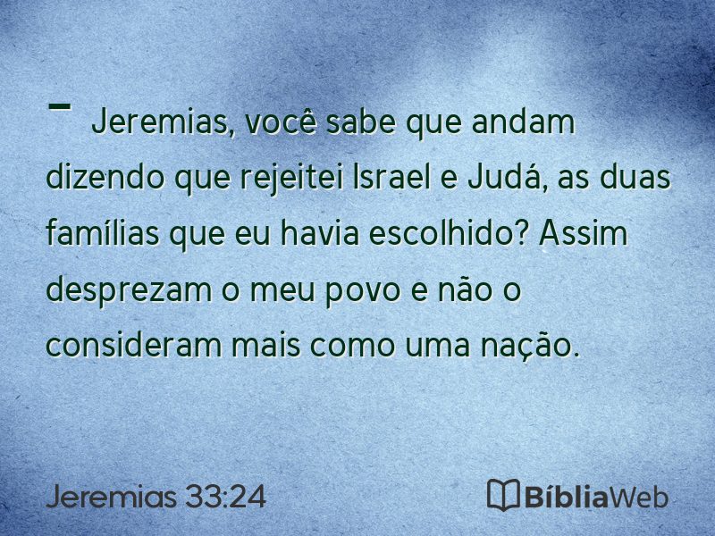 Jeremias 33:24 em imagem para compartilhar