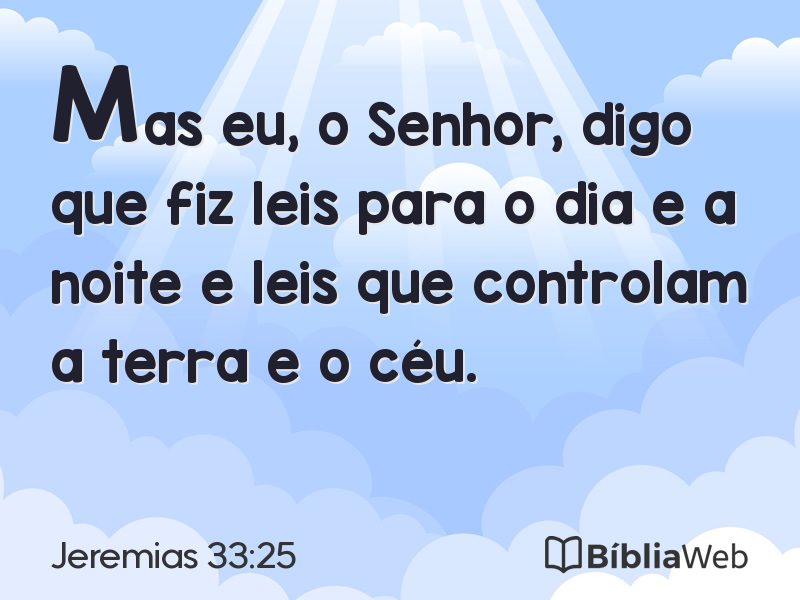Jeremias 33:25 em imagem para compartilhar