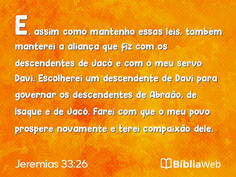 Jeremias 33:26 em imagem para compartilhar