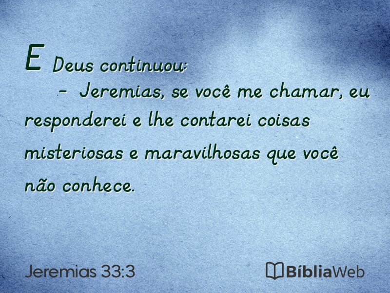 Jeremias 33:3 em imagem para compartilhar