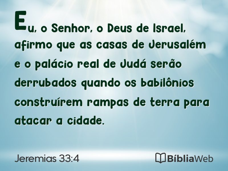 Jeremias 33:4 em imagem para compartilhar