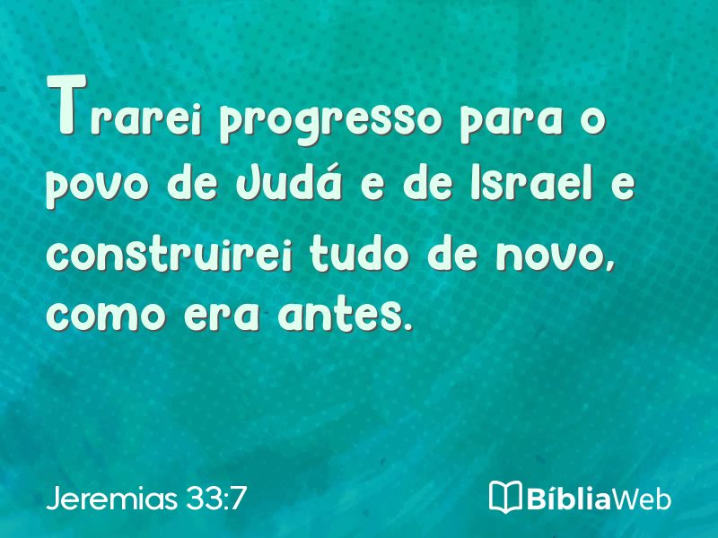 Jeremias 33:7 em imagem para compartilhar