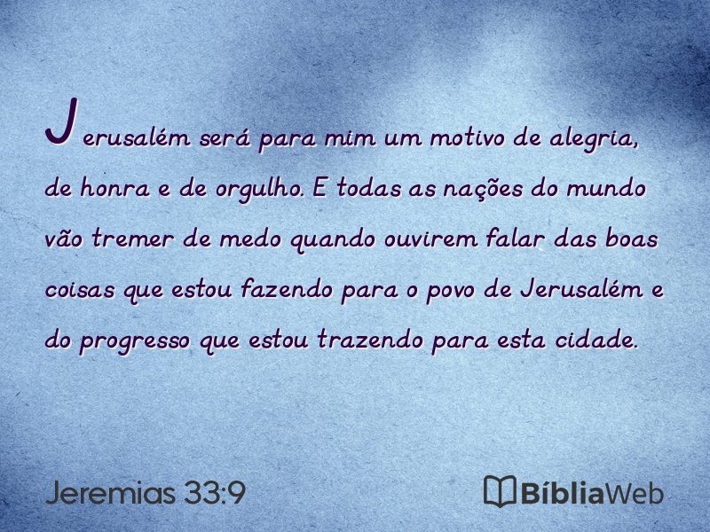 Jeremias 33:9 em imagem para compartilhar