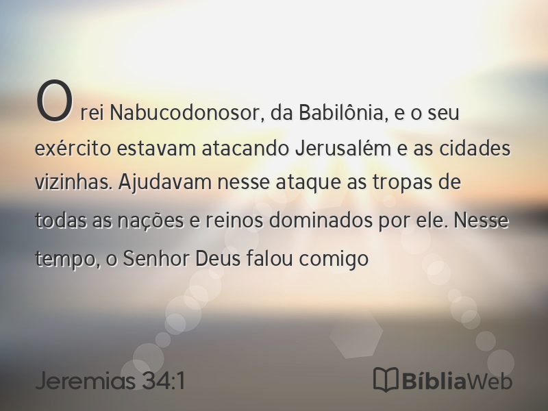 Jeremias 34:1 em imagem para compartilhar