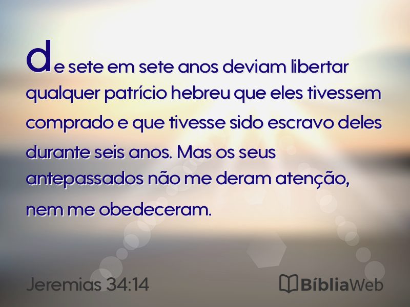 Jeremias 34:14 em imagem para compartilhar