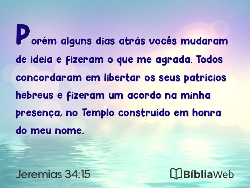 Jeremias 34:15 em imagem para compartilhar