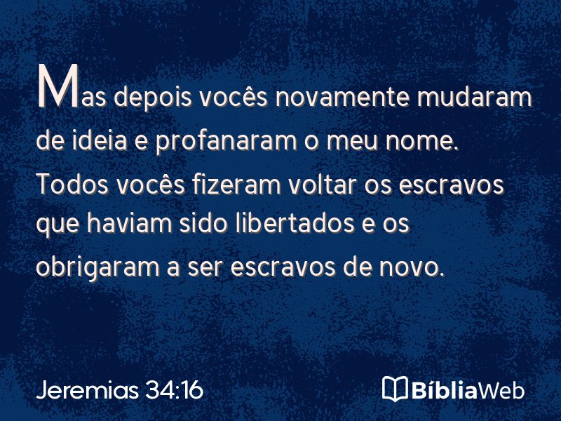 Jeremias 34:16 em imagem para compartilhar